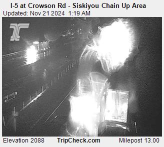 I-5 at Crowson Rd - Siskiyou Chain up Area